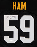 Jack Ham Autographed Black Pro Style Jersey w/ HOF- JSA W Auth *5 Top