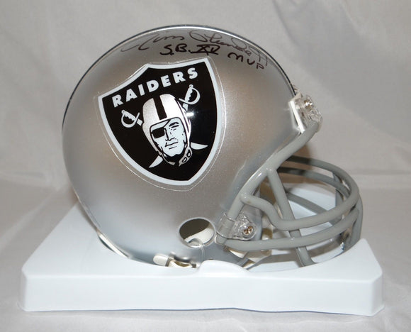 Jim Plunkett Autographed Oakland Raiders Mini Helmet With SB MVP and JSA W Auth