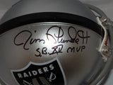 Jim Plunkett Autographed Oakland Raiders Mini Helmet With SB MVP and JSA W Auth