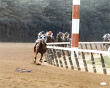 Ron Turcotte Autographed 16x20 Secretariat Racing Color Photo- JSA Authenticated
