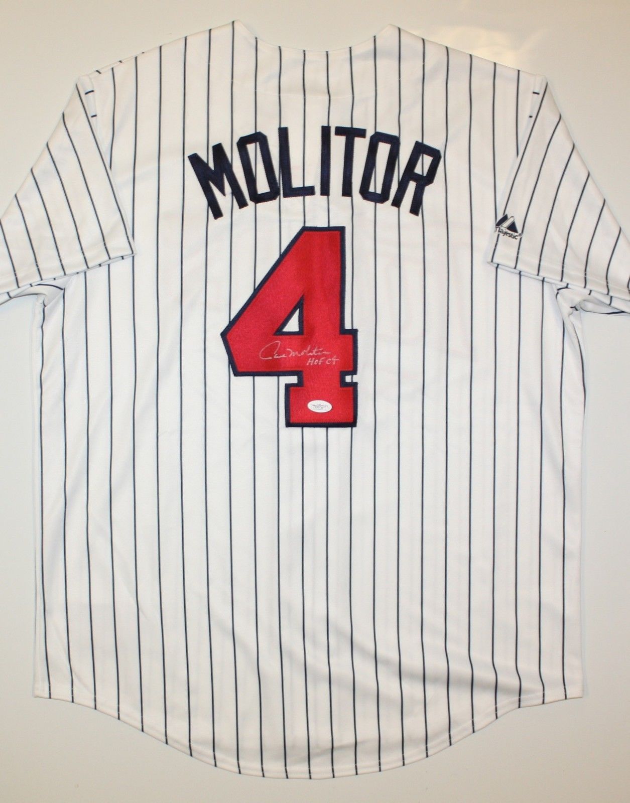 Paul Molitor HOF Autographed P/S Minnesota Twins Jersey- JSA W