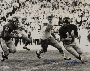 Bob Lilly & Y.A. Tittle HOF Autographed 16x20 B & W Photo- JSA W Authenticated Image 1