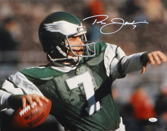 Ron Jaworski Autographed 16x20 Up Close Passing Photo- JSA W Authenticated