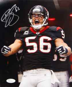 Brian Cushing Autographed 8x10 Yelling Photo- JSA W Authenticated