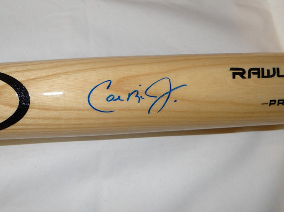 Cal Ripken Jr Autographed Blonde Rawlings Pro Baseball Bat- JSA Auth