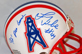 Lorenzo White Autographed White Houston Oilers Mini Helmet- JSA Authenticated