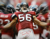 Brian Cushing Autographed 16x20 Extreme Yelling Photo- JSA W Authenticated