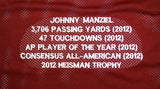 Johnny Manziel Autographed Maroon Stat Jersey- PSA/DNA Authenticated