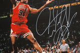 Dennis Rodman Autographed 16x20 Front View Dunk Photo- JSA Authenticated