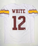 Charles White Heisman Autographed White W/ Maroon College Style Jersey- JSA Auth