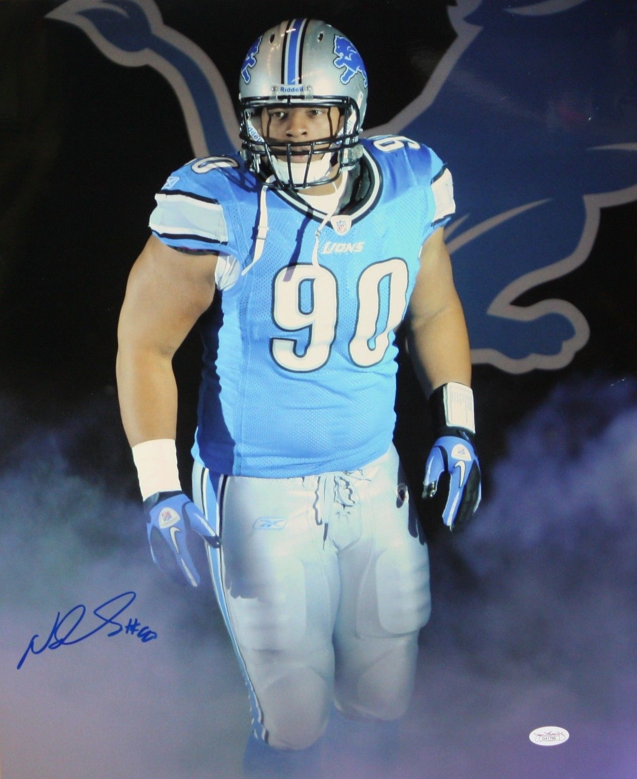 Ndamukong Suh Autographed 16x20 Front View Lions Photo- JSA Authentica –  The Jersey Source