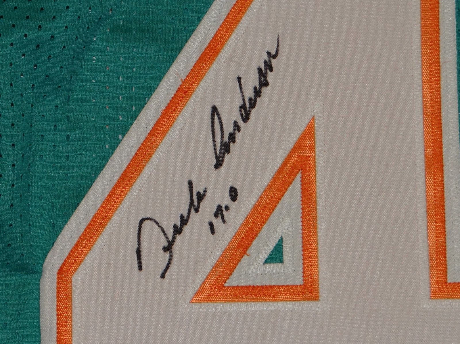 Dick Anderson Autographed Teal Pro Style Jersey w/ 17-0 Perfect Season –  The Jersey Source