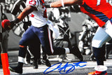 Arian Foster Autographed Texans 8x10 B/W & Color TD Photo- JSA W Authenticated