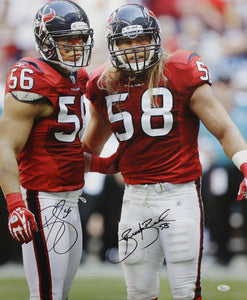 Brian Cushing Brooks Reed Autographed 20x24 Vertical Canvas- JSA W Authenticated