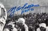 Y.A. Tittle Autographed 8x10 B&W Passing 49ers Photo- JSA Authenticated