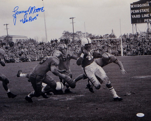 Lenny Moore Signed Penn State 16x20 Running Photo W/ 
