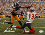 Mike Evans Autographed Tampa Bay 8x10 Catch Against Steelers Photo- JSA W Auth