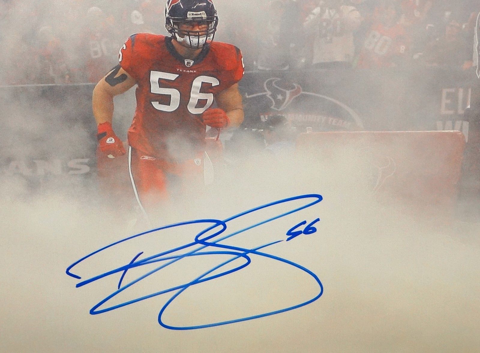 Brian Cushing Signed Texans 35x43 Framed Jersey (JSA) Houston