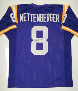 Zach Mettenberger Autographed Purple Jersey- JSA Authenticated