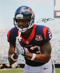 Arian Foster Autographed 20x24 Close Up Bow Canvas- JSA W Authenticated