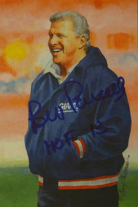 Bill Parcells HOF Autographed New York Giants Goal Line Art Card- JSA W Auth