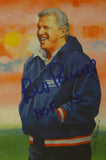 Bill Parcells HOF Autographed New York Giants Goal Line Art Card- JSA W Auth