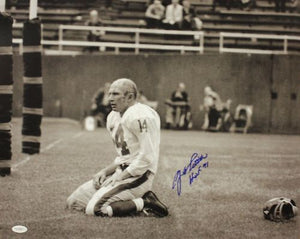 Y.A. Tittle 'HOF 71' Autographed 16x20 New York Giants Photo- JSA Authenticated