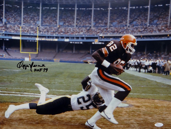 Ozzie Newsome Autographed Browns 16x20 Against Saints Photo W/ HOF- JS –  The Jersey Source