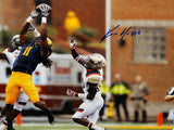 Kevin White Autographed 16x20 West Virginia Horizontal Catch Photo with JSA-W