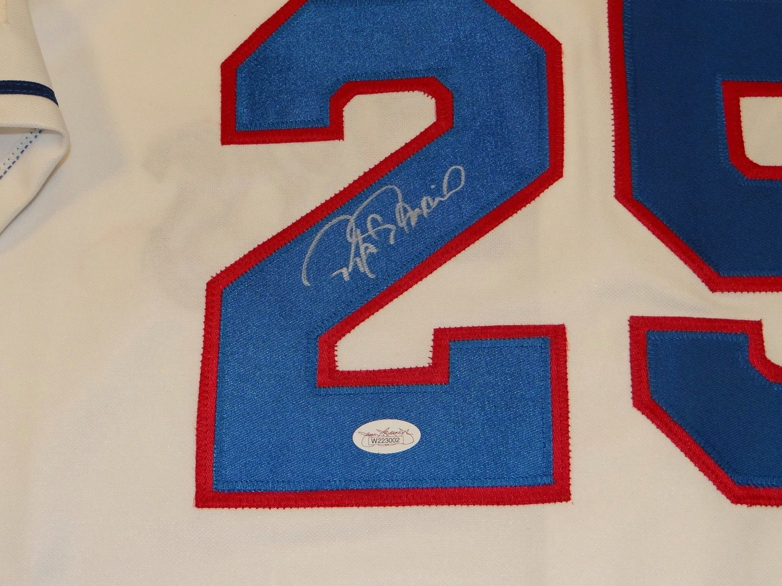 SALE Rafael Palmeiro Autograph Texas Rangers Custom Jersey Signed JSA –  Zobie Productions