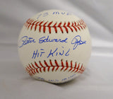 Pete Rose Autographed Rawlings OML Stat Baseball- JSA W Authenticated