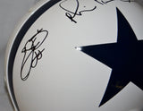 Smith Irvin Aikman Signed Dallas Cowboys F/S TB White ProLine Helmet- JSA Auth