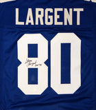Steve Largent Autographed Pro Style Blue Jersey w/ HOF - JSA Auth *8