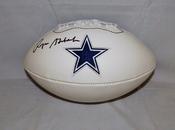 Roger Staubach Autographed Dallas Cowboys Logo Football- JSA W Authenticated