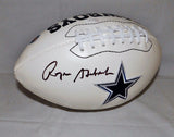 Roger Staubach Autographed Dallas Cowboys Logo Football- JSA W Authenticated