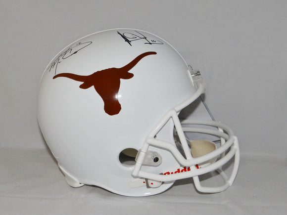 Colt McCoy Vince Young Autographed Texas Longhorns F/S Riddell Helmet- JSA W Aut