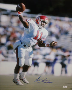 Andre Ware Autographed 16x20 UH Cougars Passing Photo- JSA W Authenticated