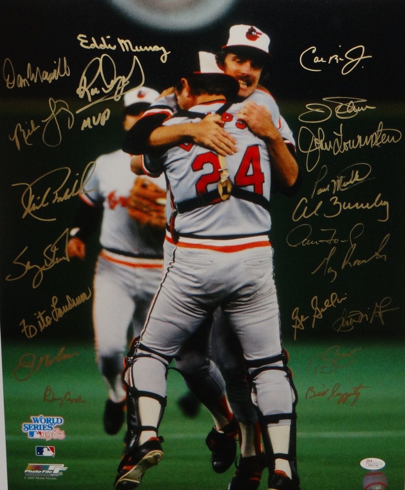 1983 Baltimore Orioles Autographed 16x20 WS Champs Cheering Photo- JSA –  The Jersey Source