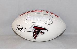 Deion Sanders Autographed Atlanta Falcons Logo Football- JSA Witness Auth