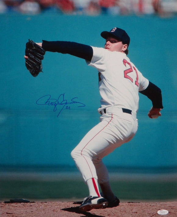 Roger Clemens Autographed 16x20 Vertical Pitching Photo- JSA W Authenticated