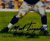 Mick Tingelhoff HOF Autographed Minnesota Vikings Goal Line Art Card- JSA Auth