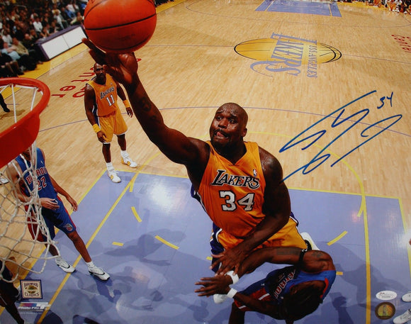Shaquille O'Neal Autographed 16x20 Lakers Dunking PF Photo- JSA W Authenticated