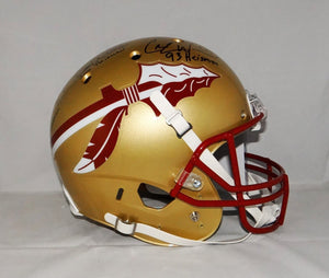 Weinke Ward Winston Signed Seminoles F/S Gold Schutt Helmet- JSA W Auth *Black