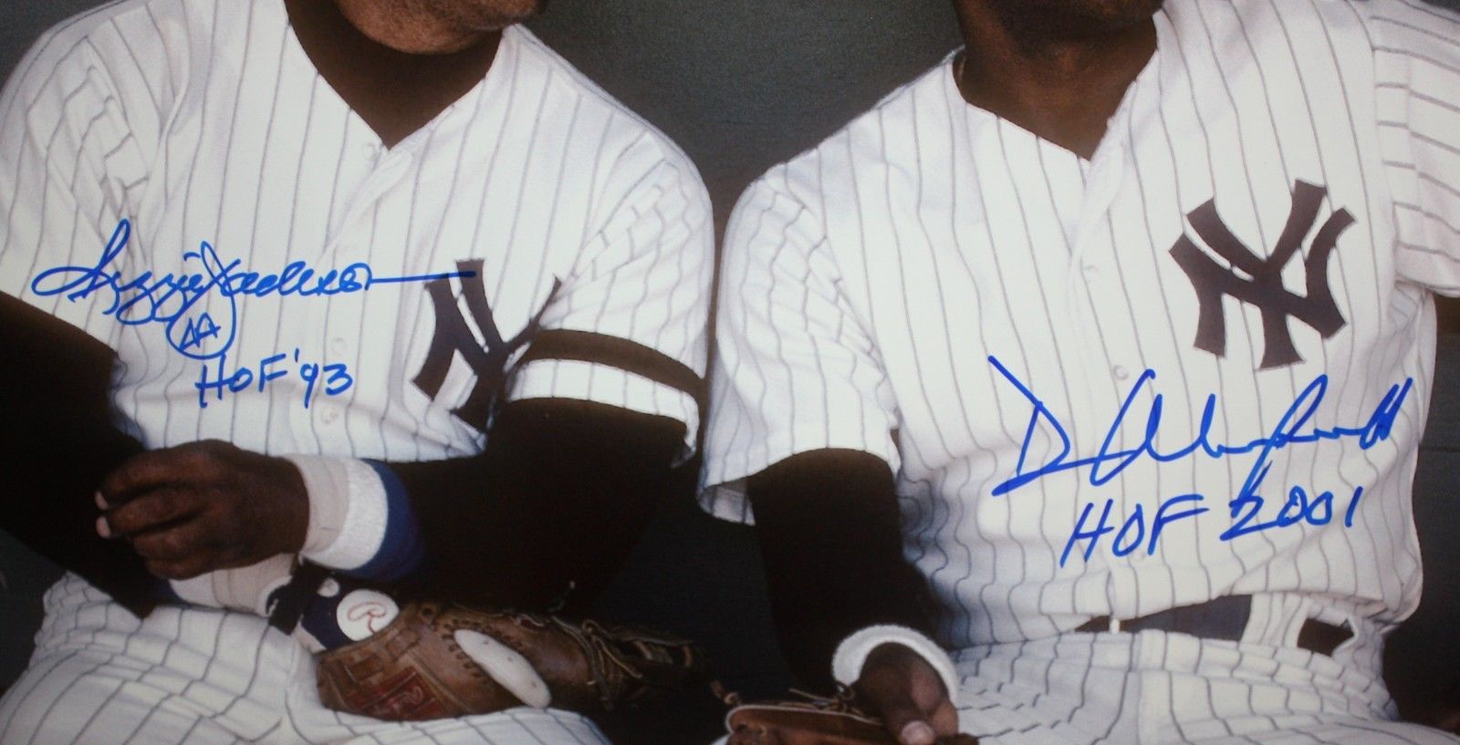 Reggie Jackson & Dave Winfield Signed New York Yankees 16x20 Photo HOF JSA  11789