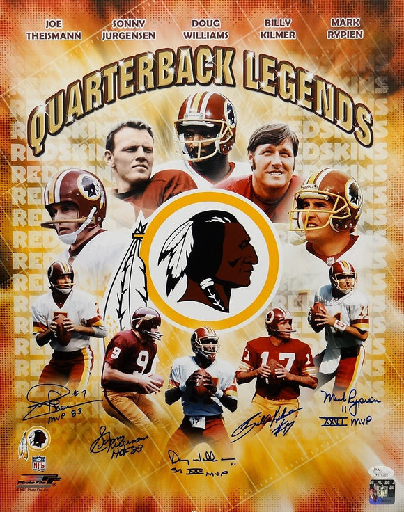 Quarterback Legends Autographed 16x20 Washington Redskins Photo- JSA W Auth