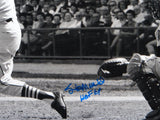 Stan Musial Autographed 16x20 B&W Swinging Photo- JSA Authenticated
