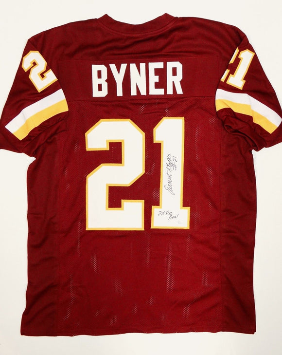 Earnest Byner 2x Pro Bowl Autographed Maroon Pro Style Jersey- JSA W Auth