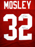 C.J. Mosley BCS Champs Autographed Red College Style Jersey- JSA W Auth