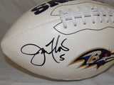 Joe Flacco Autographed Baltimore Ravens Logo Football- JSA Authenticated