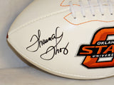 Thurman Thomas Autographed OSU Cowboys Logo Football- JSA W Authenticated